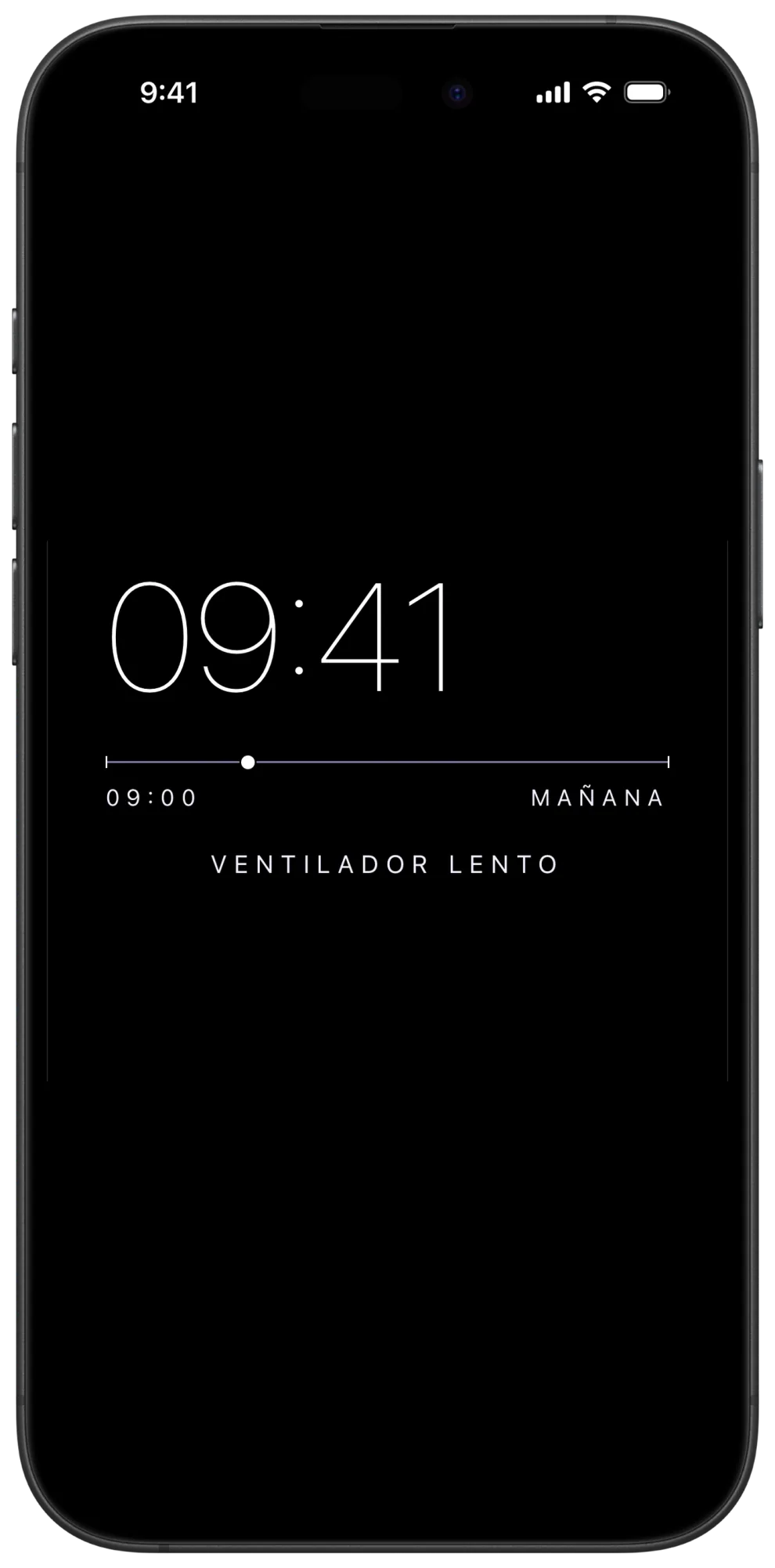 Modo Reloj de noche de Veil con un reloj nocturno tenue