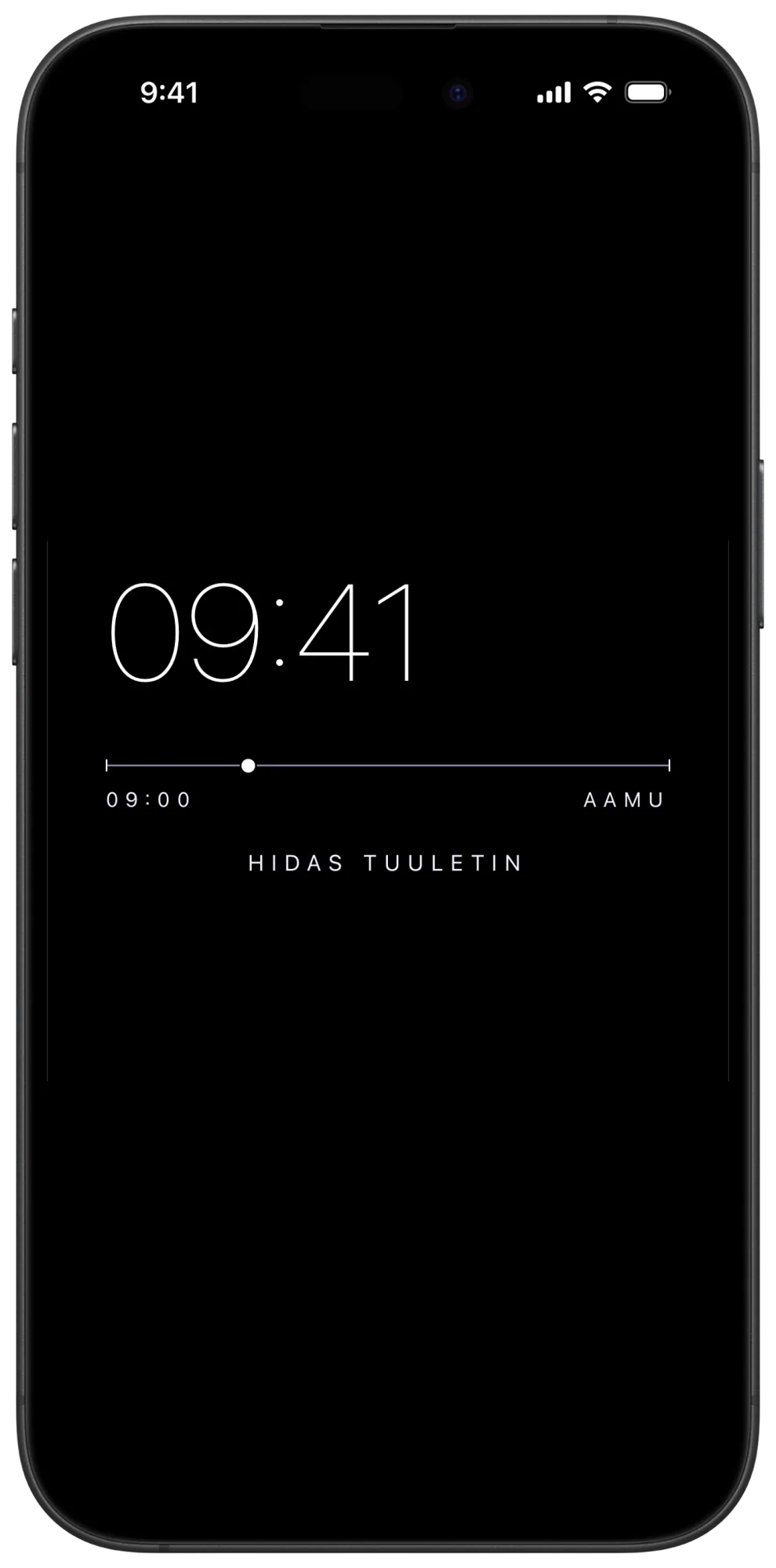 Veilin Yöpöytäkellotila näyttää himmeän yökellon