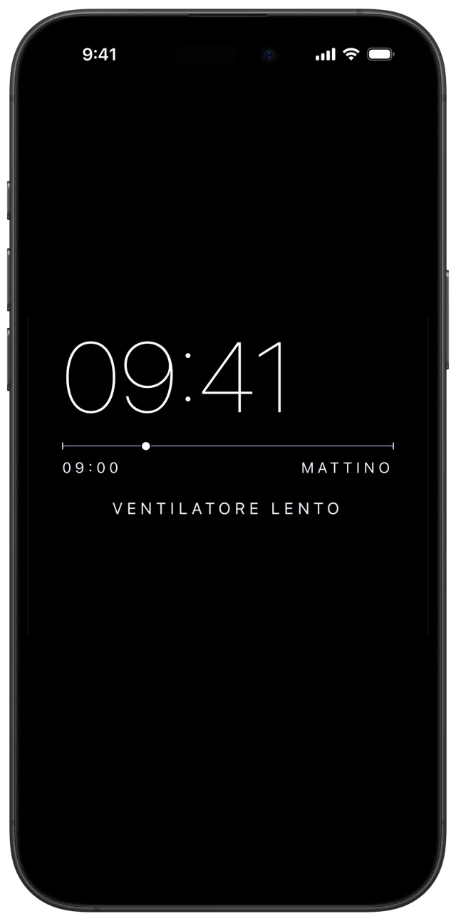 L’Orologio da comodino di Veil con l’Arco notturno che mostra l’avanzamento verso il mattino.