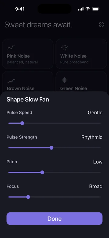 Veil fan tuning on iPhone