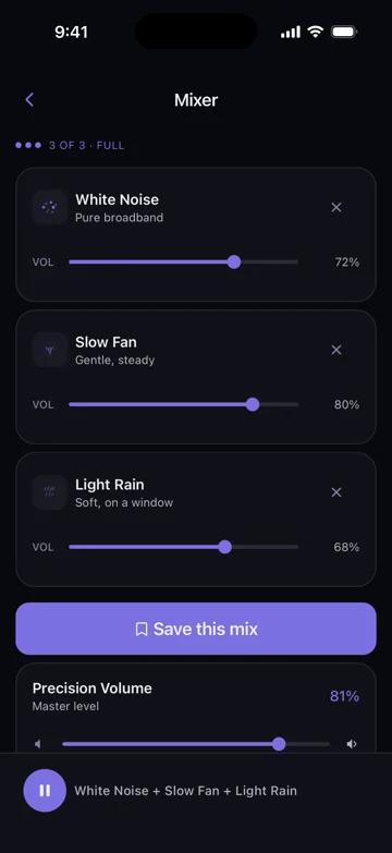 Veil mixer (premium) on iPhone